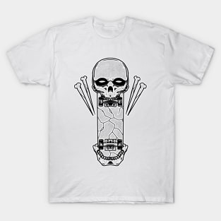 Skateboard and skull T-Shirt